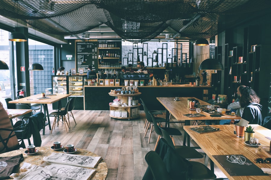Café interior, edge-deployed and offline-ready, fast anywhere